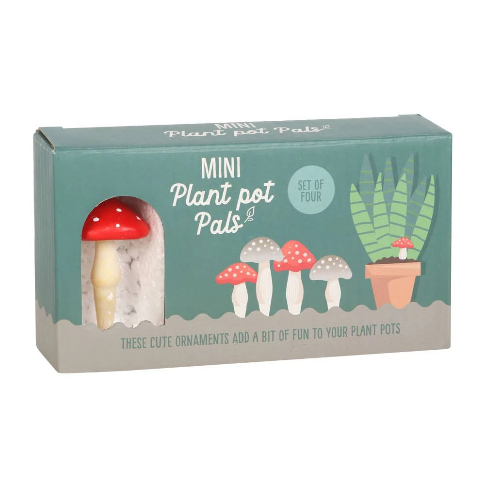 Set Of 4 Mini Mushroom Plant Pot Pals 2 Set Of 4 Mini Mushroom Plant Pot Pals - Image 2