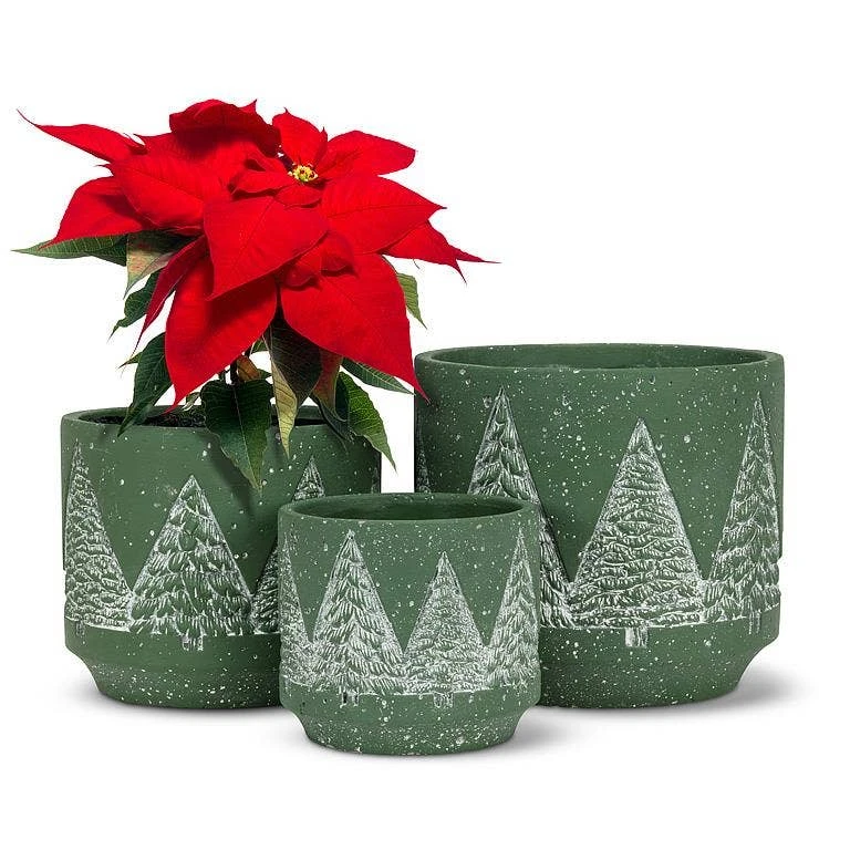 Abbott Snowy Trees Planters 2 Abbott Snowy Trees Planters - Image 2