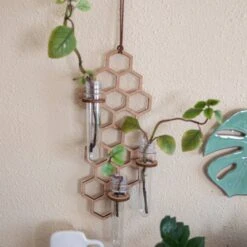 3 Tube Honeycomb Hanging Propagation Station -Fresh Plant World 443da1325ea74517cffd1f9137915554a55073d127faf2d6c1b5a7402ea1d080