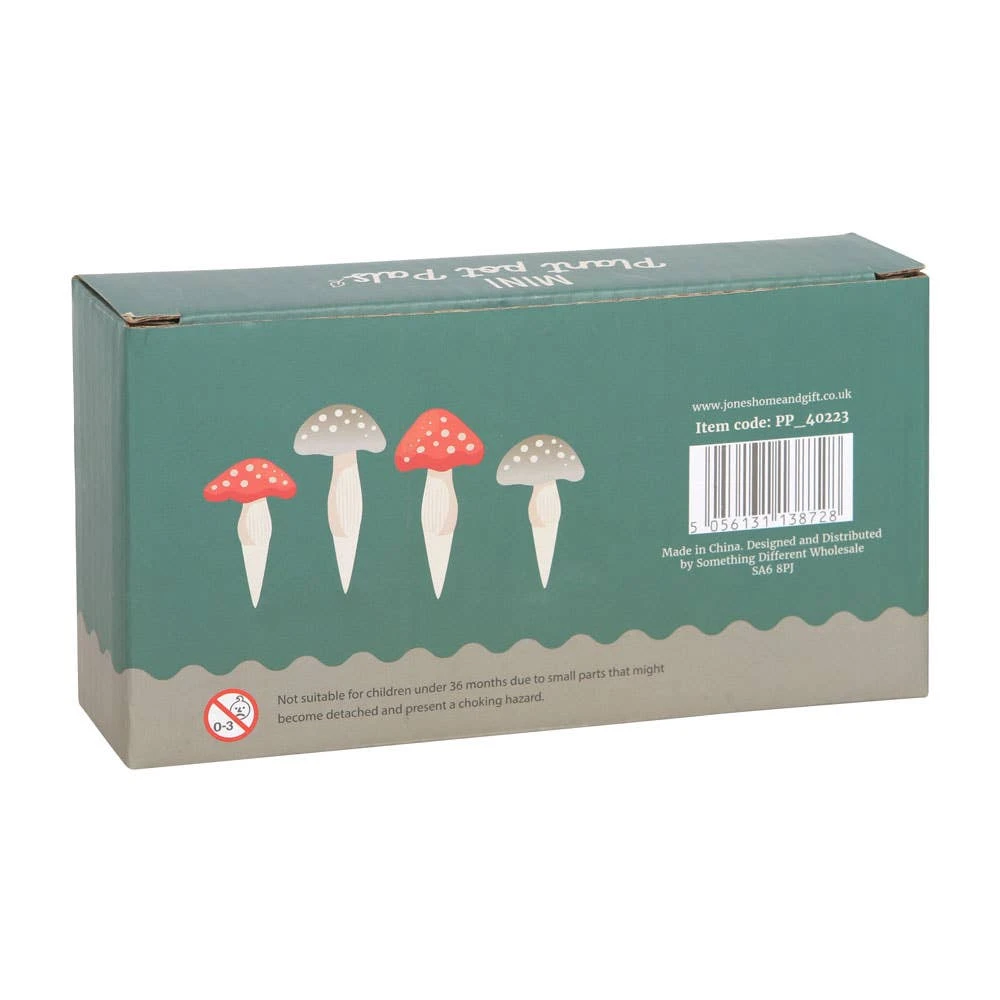 Set Of 4 Mini Mushroom Plant Pot Pals 3 Set Of 4 Mini Mushroom Plant Pot Pals - Image 3