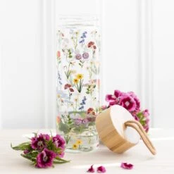 Wildflower Floral Glass And Bamboo Water Bottle 11 Wildflower Floral Glass And Bamboo Water Bottle -Fresh Plant World 863b77e10eedf9adbdf1cca7462c3e177047e5ad6485a49f3d8437425843bfb4