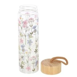Floral Print Glass Water Bottle -Fresh Plant World 8e3298edd6106c63dbf70b315fe30dbe54d025d81136cb3f21742408dd92357e