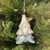 Blue White Glitter Tree Ornament