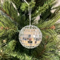 Glass Disco Ball Christmas Ornament