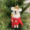 Felt Mouse King Christmas Ornament