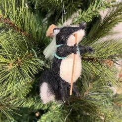 Felt Skunk Christmas Ornament