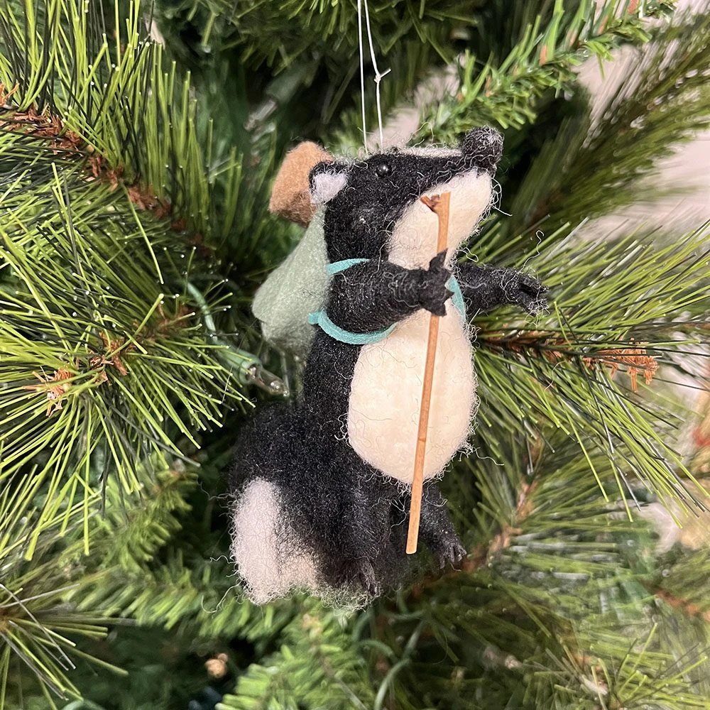 Felt Skunk Christmas Ornament 1 Felt Skunk Christmas Ornament