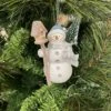 Blue Snowman Ornament
