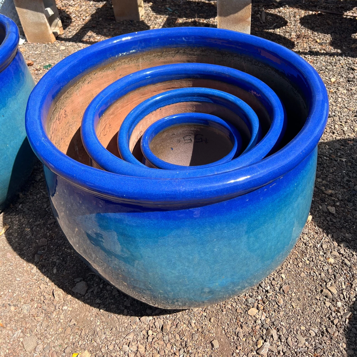 Blue Ombre Ceramic Planter 2 Blue Ombre Ceramic Planter - Image 2