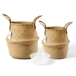 Woven Seagrass Basket With Handles