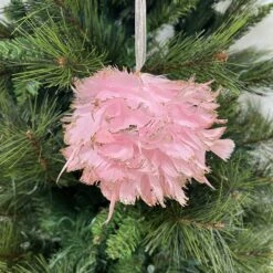 Pink Feather Ornament