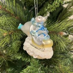 Polar Bear Sleigh Christmas Ornament