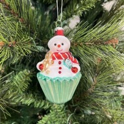 Snowman Cupcake Ornament