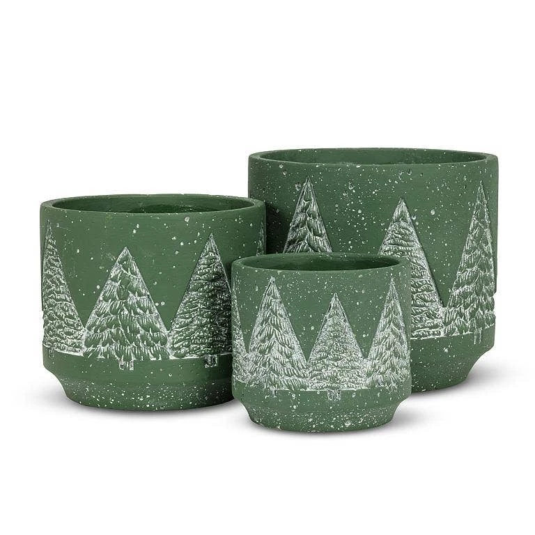 Abbott Snowy Trees Planters 3 Abbott Snowy Trees Planters - Image 3