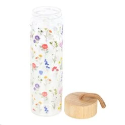 Wildflower Floral Glass And Bamboo Water Bottle 8 Wildflower Floral Glass And Bamboo Water Bottle -Fresh Plant World fc3fd9df2b8960453657b3e5d710b74636e9bb775437c98a734a9511d39d3765